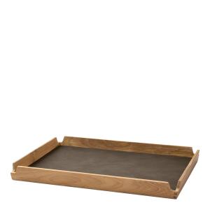 LIND DNA Airy teak bricka medium 28x36 cm nupo kaviar