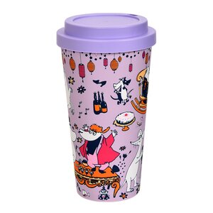 Nordicbuddies Mumin take away mugg 45 cl party lila