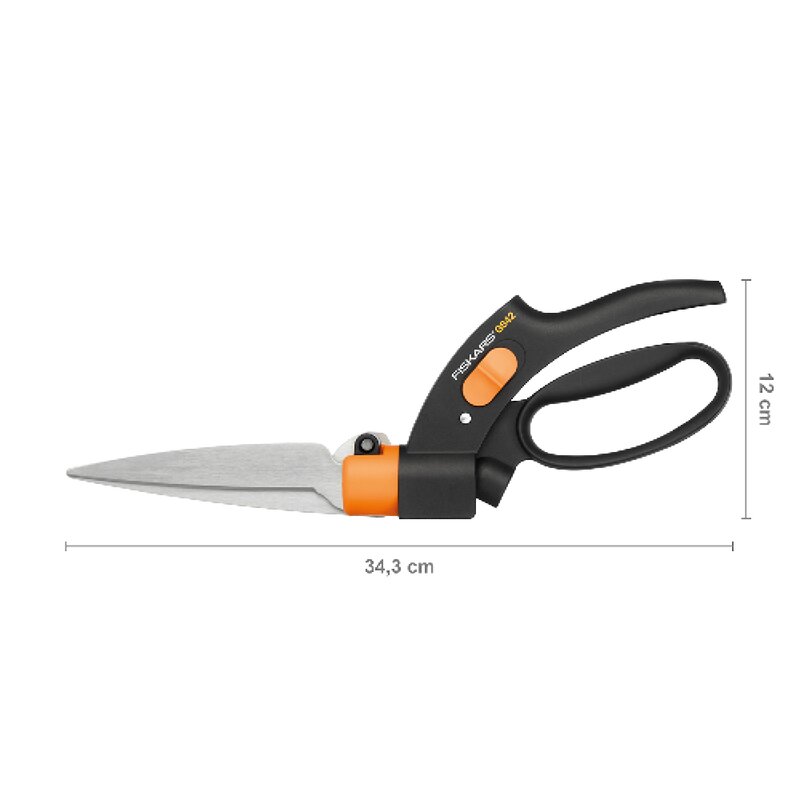 Fiskars Servo-system grässax GS42 32,2 cm svart