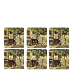 Pimpernel Parisian Scenes Glasunderlägg 6-pack
