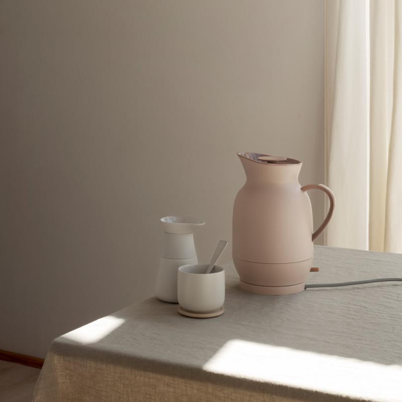 Stelton Amphora Verseuse isotherme en plastique avec insert en verre thermique - Accessoires pour la maison, la cuisine, la salle à manger - Finition mate, Peach Soft