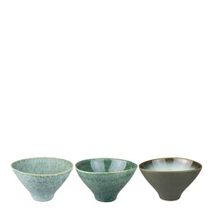 Mette Ditmer Elements skål 3-pack 9x15,5 cm grön