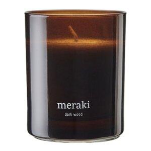 Meraki Doftljus dark wood 9,5x8 cm brun