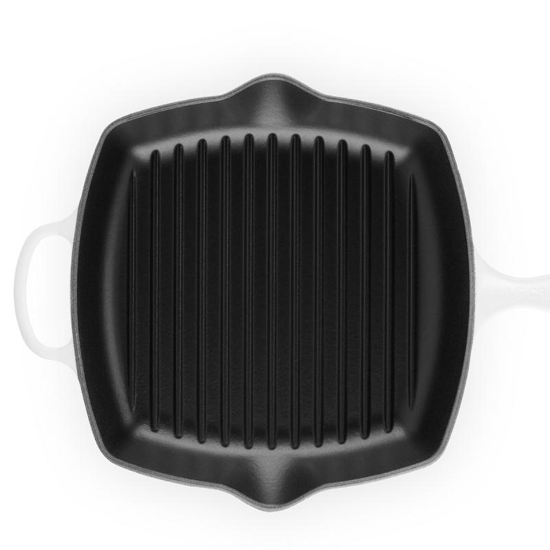 Le Creuset Signature grillpanna kvadratisk 26 cm white