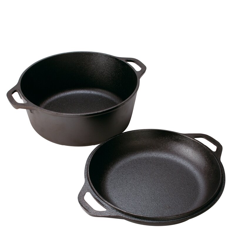Lodge Cast Iron Classic Collection 2-i-1 gjutjärnsgryta och stekpanna 4,7 L / 26 cm