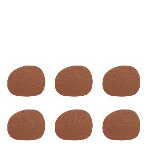 Aida RAW Buffalo Glasunderlägg 12,2x10 cm 6-pack Cinnamon Brown