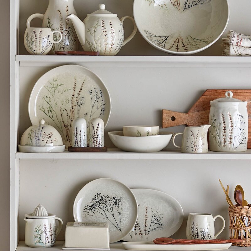 Bloomingville Bea salt- och pepparset 11 cm natur