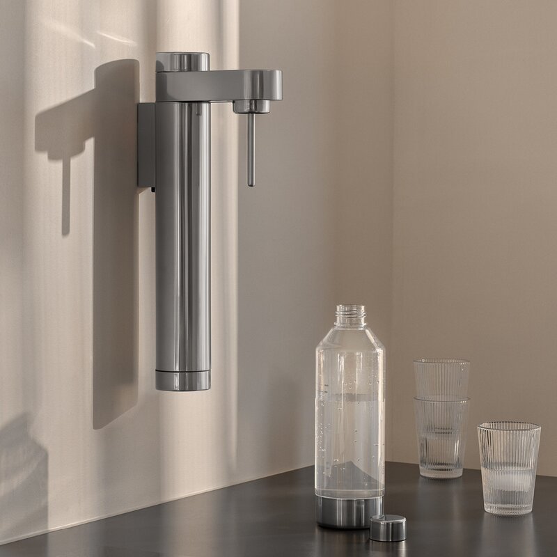 Stelton Brus kolsyremaskin väggmonterad 42 cm stål