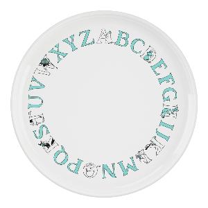 RIG-TIG Moomin ABC Tallrik 20 cm Vit/Turqouise