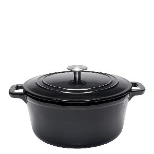 Anders Petter Stenfors Gjutjärnsgryta rund 4,4 L Svart