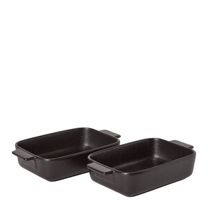 Satake Ugnsform porslin 19x11 cm 2-pack svart