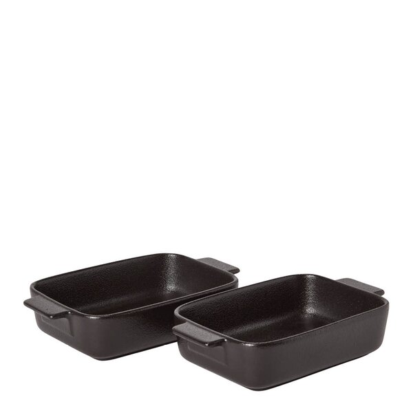 Satake Ugnsform porslin 19x11 cm 2-pack svart