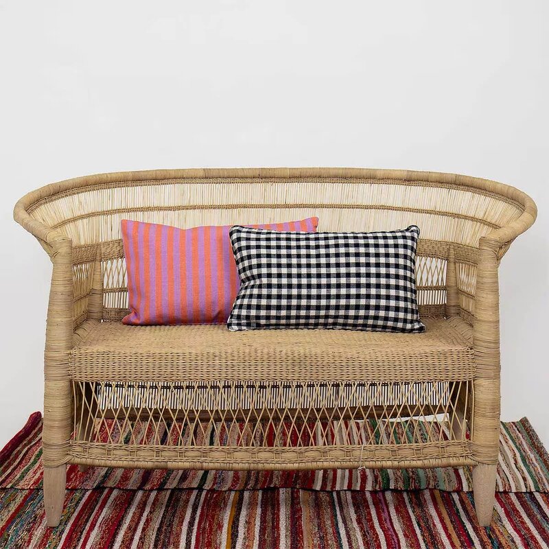 A World of Craft Eco Hugo kuddfodral 30x50 cm svart/vit