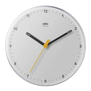Braun Väggklocka analog Ø 23 cm vit