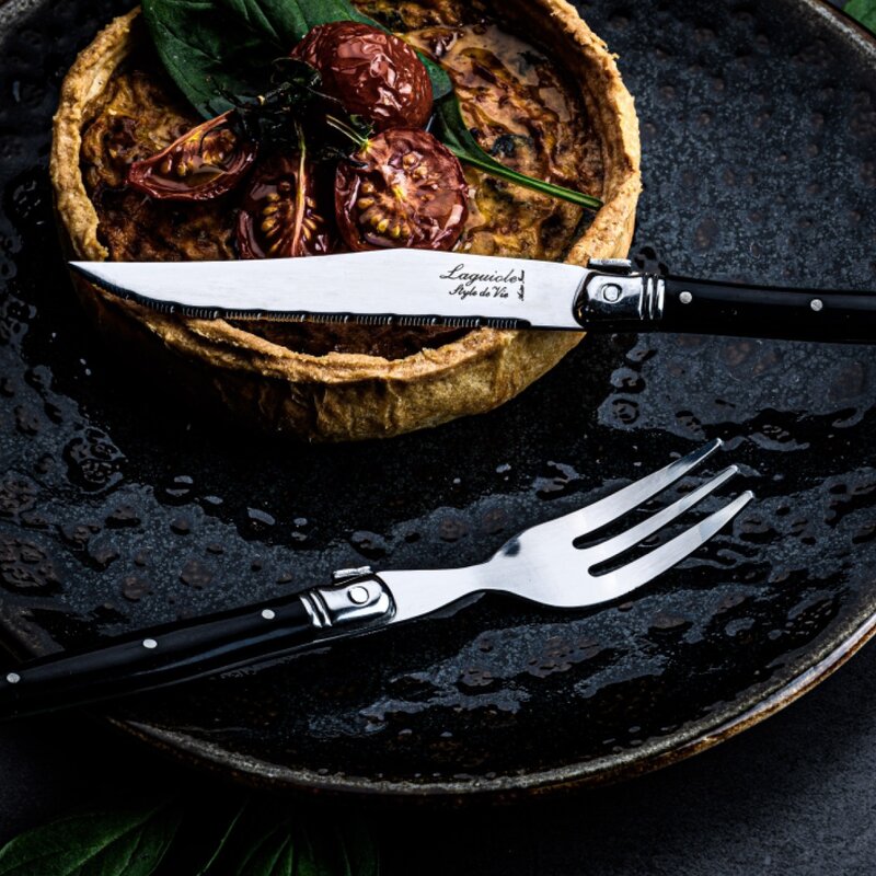 Laguiole Style de Vie Bestickset Mini 12-pack svart