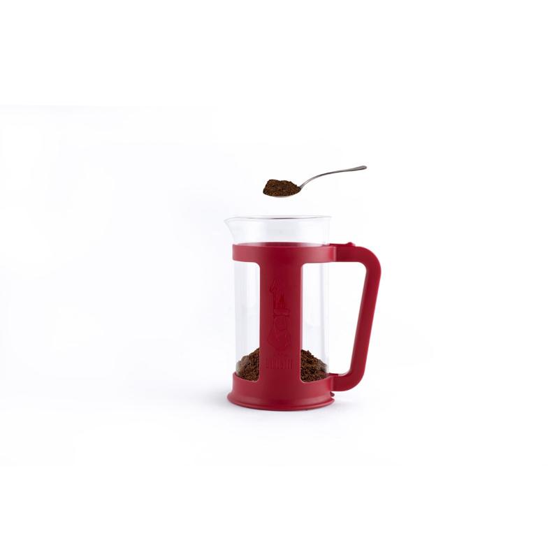 Bialetti Smart kaffepress 8 koppar 1L klar/röd