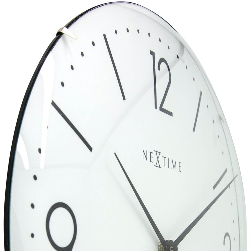 NeXtime Basic Dome väggklocka 35 cm vit