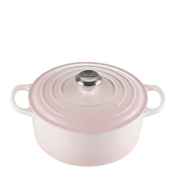 Le Creuset Signature gjutjärnsgryta rund 24 cm 4,2 L Shell Pink