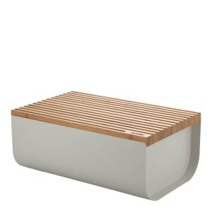 Alessi Mattina brödlåda 34x21 cm ljusgrå/bambu