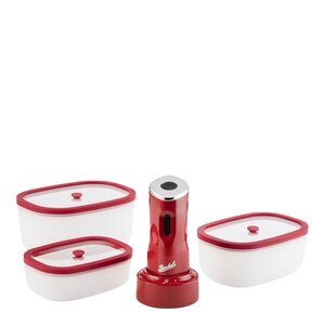 Berkel Icon mini vakuumpump 17 cm med tillbehör röd