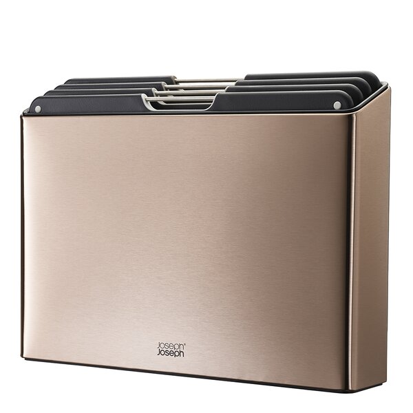 Joseph Joseph Folio Steel Skärbräda Set 35,5x26,5 cm Rosé guld