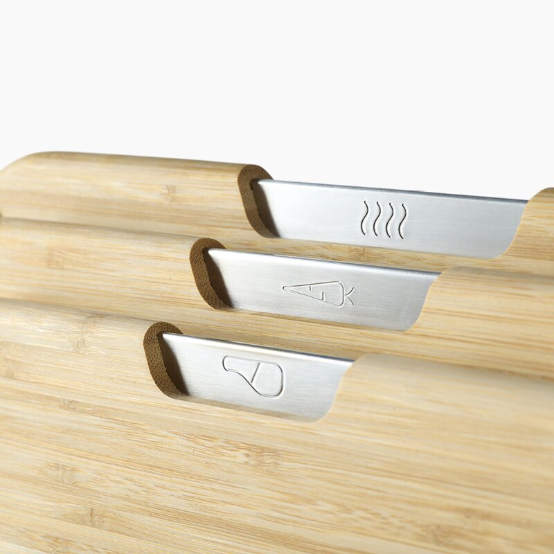 Joseph Joseph Nest Boards skärbräda set 3-pack bambu/stål