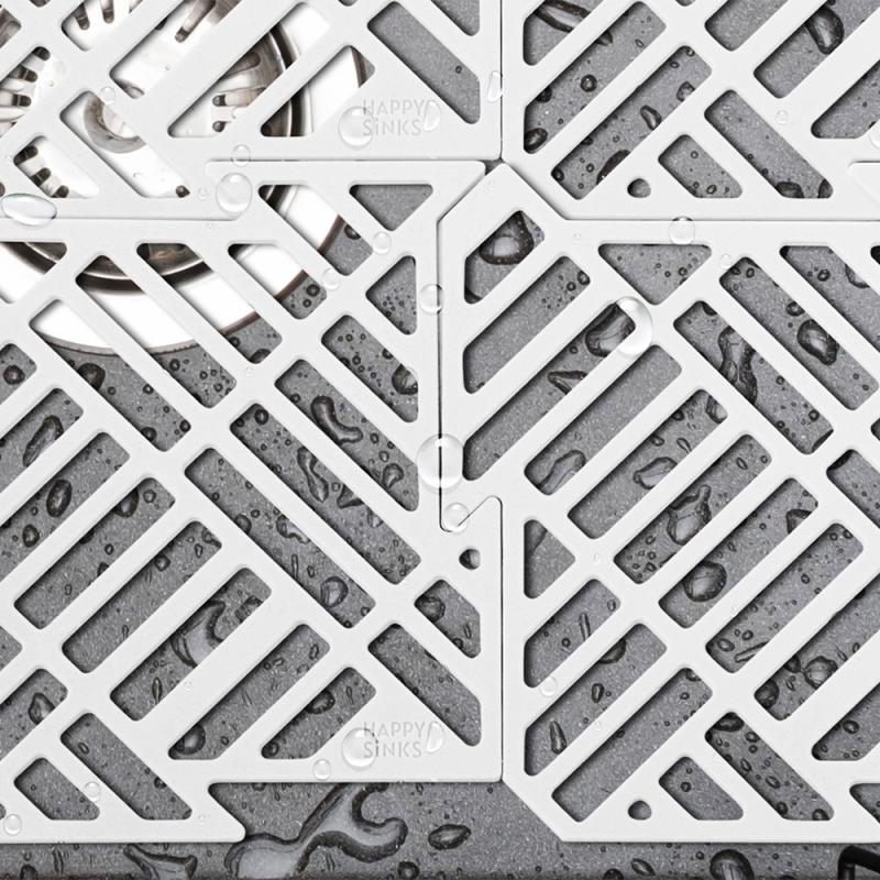 Happy Sinks Happy Diskho-skydd Puzzle 4 delar Vit