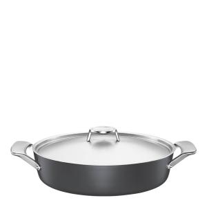 Fiskars Taiten Ugnspanna med lock 28 cm Svart