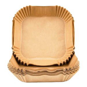 EMERIO Bakplåtspapper till airfryer 20x20 cm 50-pack