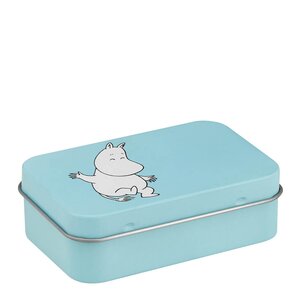 Muurla Mumin plåtburk Mumin 10x6,5 cm blå