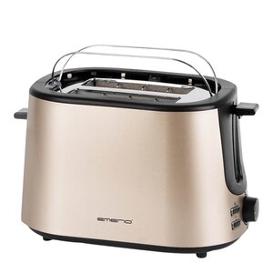 EMERIO Satin Gold Line brödrost för 2 skivor svart