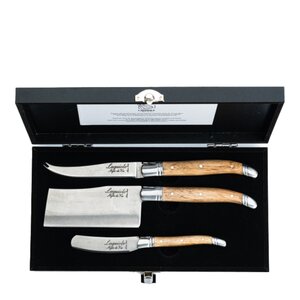 Laguiole Style de Vie Ostknivar 3 delar Oak stonewash