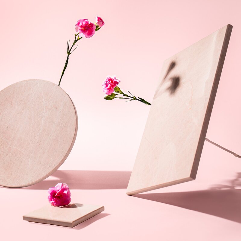 Stiernholm Marmor serveringsbricka 30x21 cm rosa