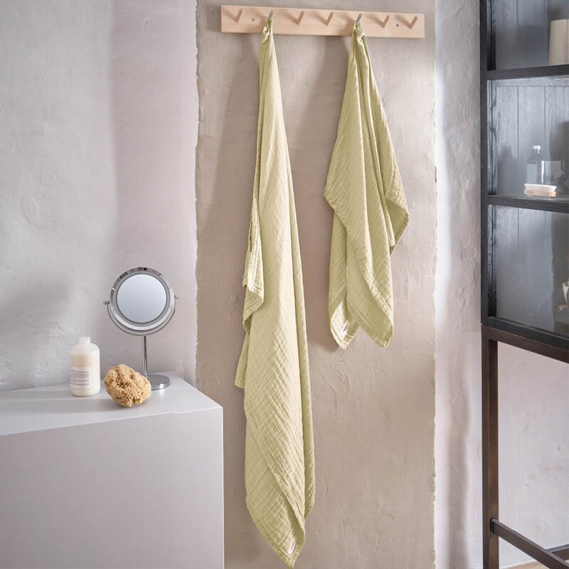 The Organic Company FINE set med badlakan och handduk pale honey