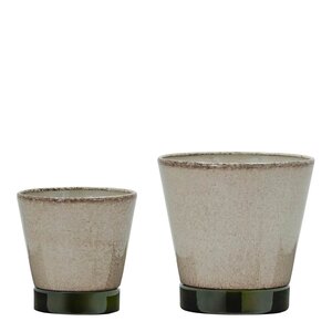 House Doctor Lima blomkruka 2 delar beige/grön