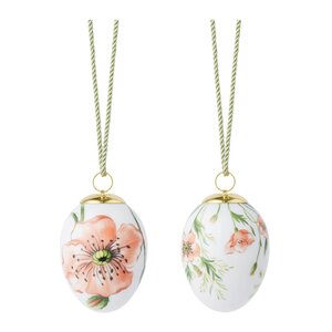 Royal Copenhagen Vårkollektion påskägg 2026 6 cm 2-pack vallmo
