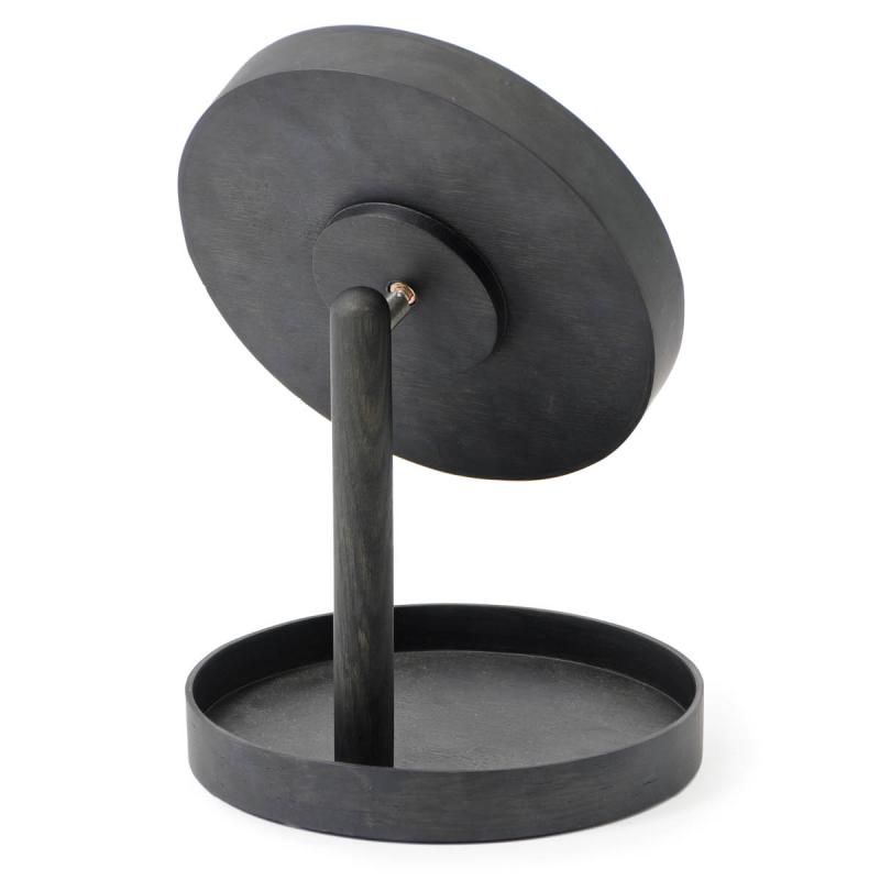 Wireworks Magnify Mirror Bordsspegel med bricka 25 cm Mörk Ek