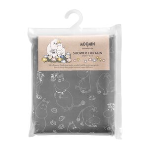 Dsignhouse x Moomin Mumin duschdraperi 180x200 cm svart