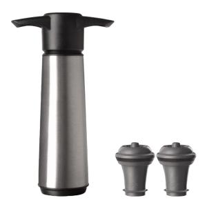 Vacu Vin Wine Saver & 2 Stopper Svart/Silver