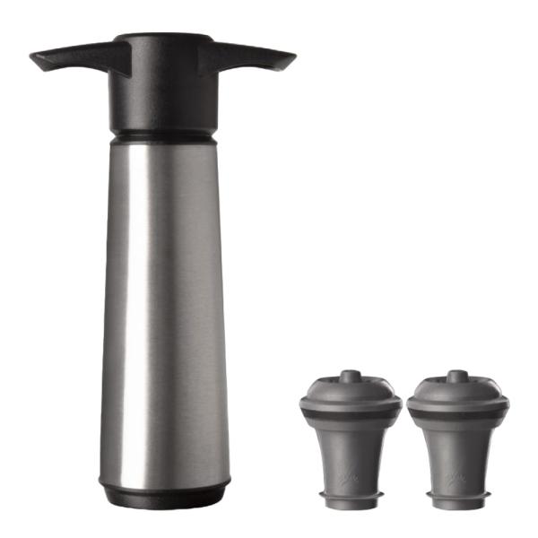 Vacu Vin Wine Saver & 2 Stopper Svart/Silver