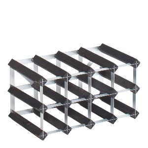 The Swedish Wine Rack Factory Påbyggnadsbart Vinställ för 12 flaskor Svart