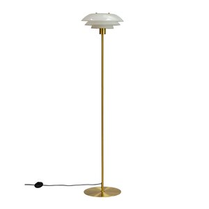 Dyberg Larsen DL31 golvlampa 133 cm opal/mässing