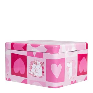 Martinex Mumin burk med fack älskad 14x9 cm rosa