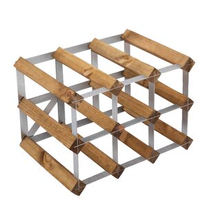 The Swedish Wine Rack Factory Vinställ 9 flaskor monterad ljus ek