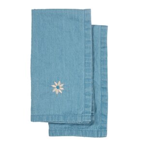 Sagaform Eden denim kökshandduk 70x50 cm 2-pack blå