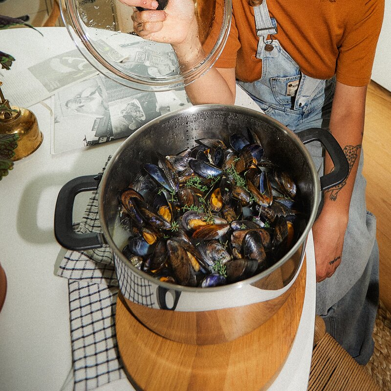 Fiskars Functional Form gryta med glaslock 7 L