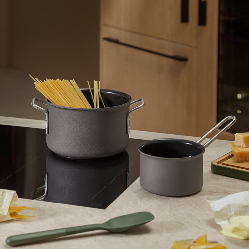 Eva Trio Grey Line Kastrull 1,8 L 16 cm keramisk Slip-Let