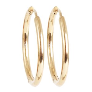 A&C Oslo Steel - Essentials örhängen medium 25 mm guld
