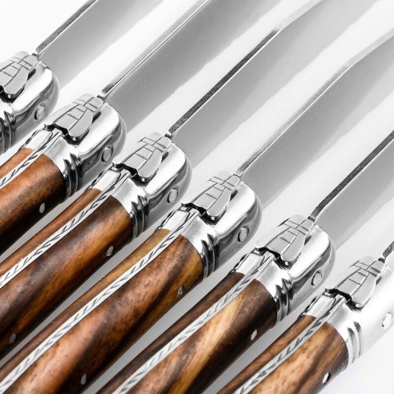 Laguiole Style de Vie Grillbestick kniv 23 cm 6-pack Dark Wood