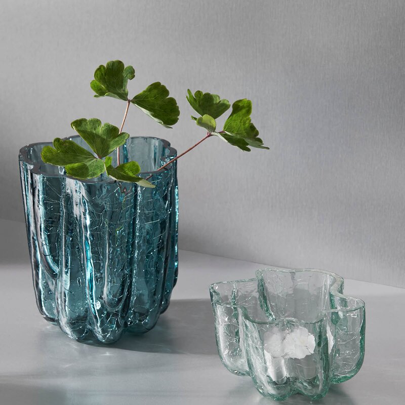 Kosta Boda Crackle ljuslykta 5,8 cm cirkulär